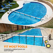 VINGLI 14FT Pool Cover Reel Set Aluminum Solar Cover Blanket Reel