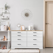 VINGLI Wood Dresser 8 Drawer Modern Chest Large Storage Cabinet