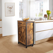 VINGLI 10/13 Gallon Tilt Out Trash Bin Cabinet Wood Tilt Out Laundry Hamper
