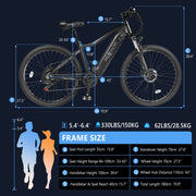 PEXMOR 750W Mountain E-Bike 7-Speed