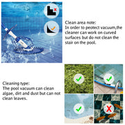 VINGLI Pool Vacuum Cleaner Automatic Suction Sweeper Swimming Pool Climb Wall Cleaner With Hose Set Blue
