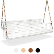 VINGLI 5FT Patio Wooden Porch Swing Heavy Duty 880 LBS Swing Chair Bench with Hanging Chains