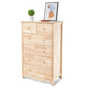 VINGLI Wood Dresser with 6 Drawer Natural Spacious Storage Chests
