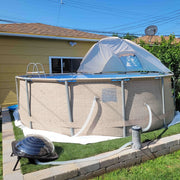 VINGLI Solar Swimming Pool Heater Domed Solar Powered Heater Above Ground  w/Hose Connector