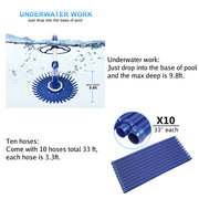 VINGLI Swimming Pool Cleaner Automatic Vacuum with Hose Set