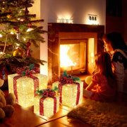 VINGLI 3/4/5 PCS Christmas Lighted Gift Boxes Set with Plug