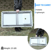 VINGLI Outdoor Folding Fish Cleaning Table with Sink