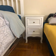 VINGLI Wooden Nightstand  2 Drawers Bed Side Table