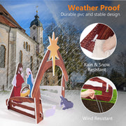 VINGLI Large Outdoor Nativity Scene Christmas Decorations White/Colorful