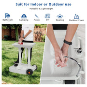 VINGLI 5/8 Gallon Camping Portable Sink with Towel Holder & Soap Dispenser