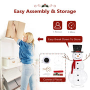 VINGLI 3/4/5/6 FT Lighted Christmas Snowman with LED Lights Ground Stakes