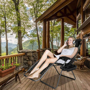 VINGLI 2 Sets Upgraded Zero Gravity Chairs Outdoor Folding Lounge Chairs Black/ Grey/ Blue/ Brown