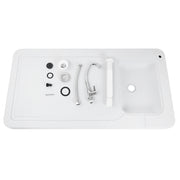 VINGLI Outdoor Folding Fish Cleaning Table with Sink