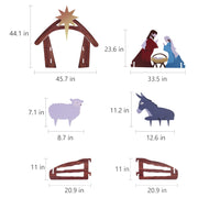 VINGLI Large Outdoor Nativity Scene Christmas Decorations White/Colorful