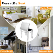 VINGLI Mirrored Vanity Stools with Storage Vanity Chairs Makeup Stool