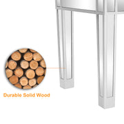 VINGLI Mirrored Vanity Stools with Storage Vanity Chairs Makeup Stool
