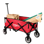 VINGLI Outdoor Portable Folding Wagon Red/ Blue