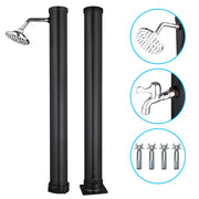 VINGLI 5.5/9.3 Gallon Solar Heated Shower with Shower Head and Foot Shower Tap