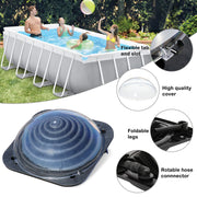 VINGLI Solar Swimming Pool Heater Domed Solar Powered Heater Above Ground  w/Hose Connector