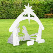 VINGLI Large Outdoor Nativity Scene Christmas Decorations White/Colorful