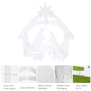 VINGLI Large Outdoor Nativity Scene Christmas Decorations White/Colorful