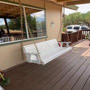 VINGLI 5FT Patio Wooden Porch Swing Heavy Duty 880 LBS Swing Chair Bench with Hanging Chains