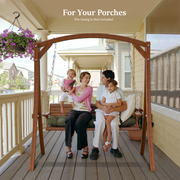 VINGLI Outdoor Patio Porch Wooden Swing Frame Heavy Duty 1000Ibs