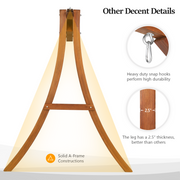 VINGLI Outdoor Patio Porch Wooden Swing Frame Heavy Duty 1000Ibs