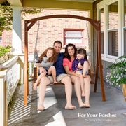 VINGLI Outdoor Patio Porch Wooden Swing Frame Heavy Duty 1000Ibs