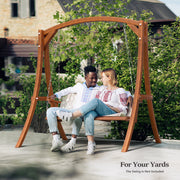 VINGLI Outdoor Patio Porch Wooden Swing Frame Heavy Duty 1000Ibs