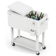 VINGLI 80 QT Rolling Ice Chest Cooler Car Outdoor Patio Wagon Cooling Bins