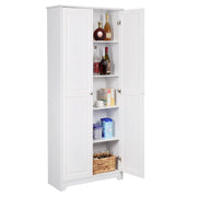 VINGLI Kitchen Storage Cabinet Pantry Cabinet with 2 Doors White
