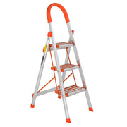 LUISLADDERS Folding Step Ladder with Widened Anti-Slip Strip Pedal