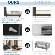 VINGLI 84" L Loveseat Sofa Bed Fabric Sleeper