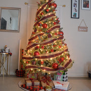 VINGLI 5/5.5/6/7/7.5/8 Ft Tall Christmas Tree With Metal Stand for Xmas Decoration Green/White/Pink/Black