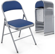 VINGLI 350 lbs Metal Frame Folding Chairs Portable with Padded Seats