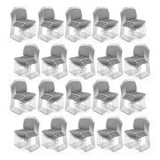 VINGLI 350lbs Stacking Chairs Set Ergonomic Plastic Padded Seat & Back