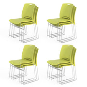 VINGLI Stacking Chairs Set 350Ibs Waiting Room Chairs