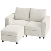 VINGLI SS102 Modular Sectional Sleeper Sofa with Storage and Built-in USB Charger Chenille