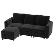 VINGLI SS102 Modular Sectional Sleeper Sofa with Storage and Built-in USB Charger Chenille