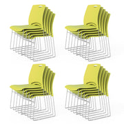 VINGLI Stacking Chairs Set 350Ibs Waiting Room Chairs