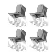 VINGLI Stacking Chairs Set 350Ibs Waiting Room Chairs