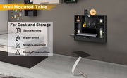 VINGLI 2-in-1 Wall-Mounted Floating Computer Table Desk Black