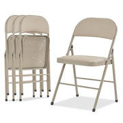 VINGLI Pu Leather Folding Chairs with Padded Seats 350lbs
