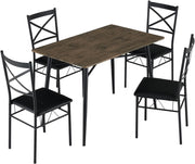 VINGLI 43.3" Dining Table Set 5 Pieces Small Kitchen Table Set
