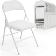 VINGLI Pu Leather Folding Chairs with Padded Seats 350lbs