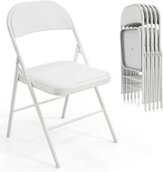 VINGLI Pu Leather Folding Chairs with Padded Seats 350lbs