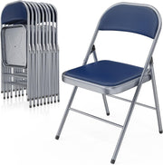 VINGLI Pu Leather Folding Chairs with Padded Seats 350lbs