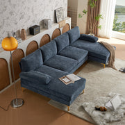 VINGLI SS105 110" Comfortable Chenille U-Shaped Sectional Sofa Couch