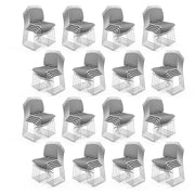 VINGLI 350lbs Stacking Chairs Set Ergonomic Plastic Padded Seat & Back